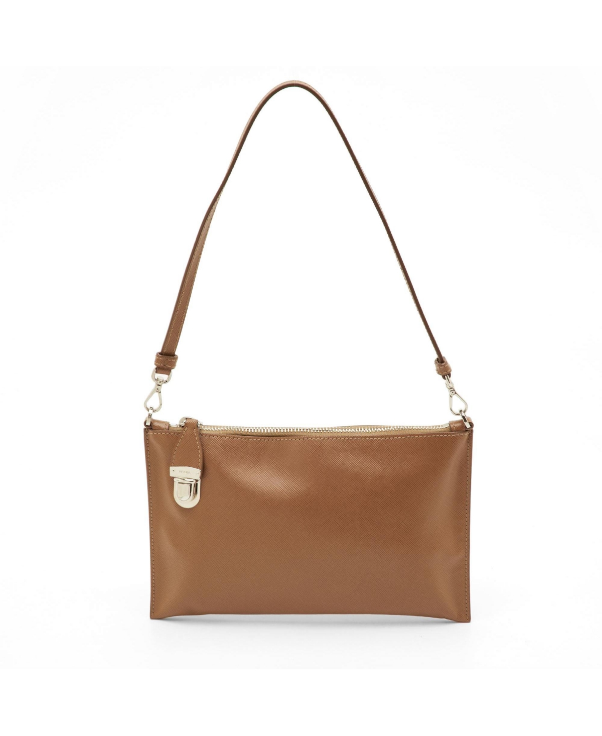 Pre-Owned Prada Saffiano Leather Top-Zip Small Shoulder Bag - Brown