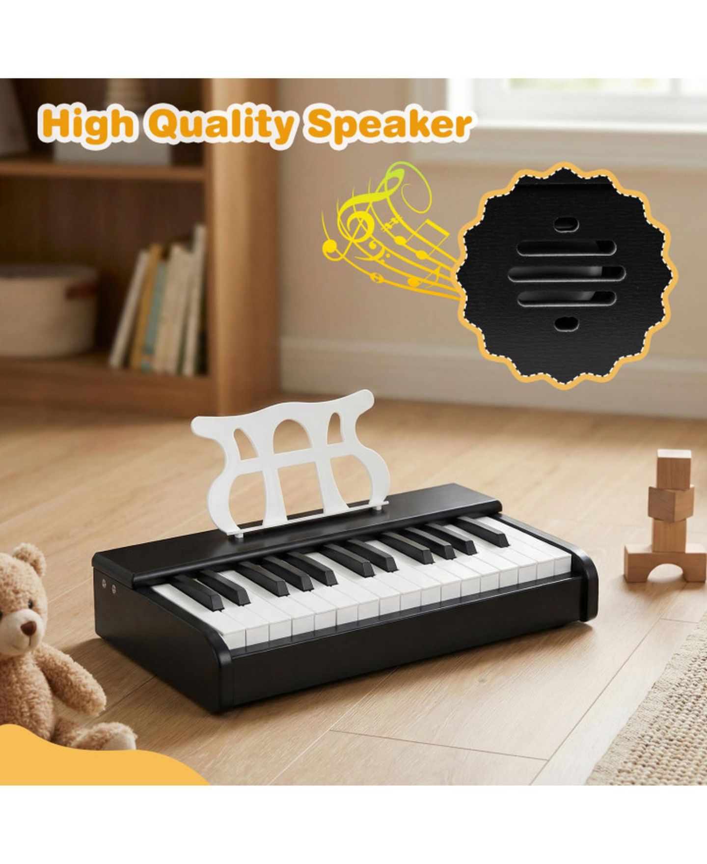 Детские игрушки SUGIFT Kids' Digital Piano Keyboard 30 Keys Beginner, 2-Piece Set, Ages 3+, цвет: Чёрный — фото 7