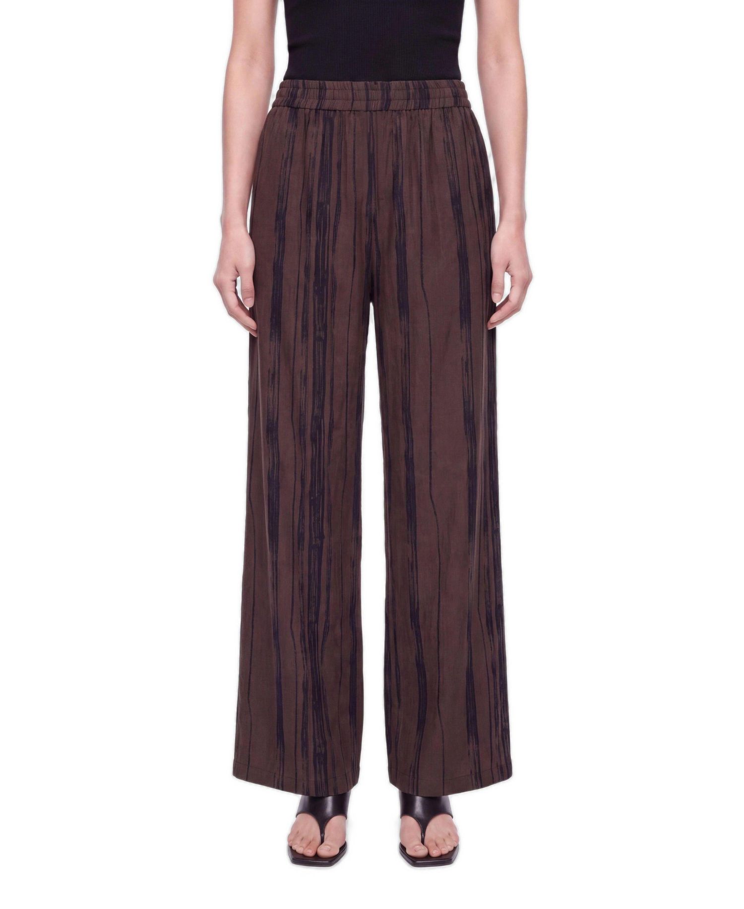 Women's Relaxed-Fit Wide-Leg Elastic-Waist Trousers