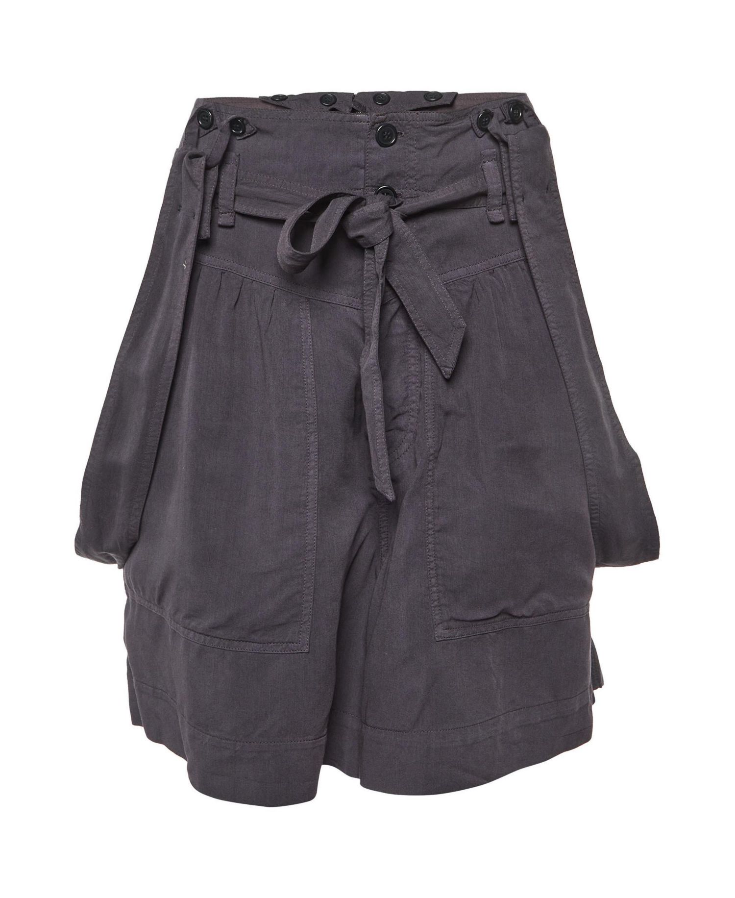 Women's High-Waisted Suspender Shorts, 7" Inseam