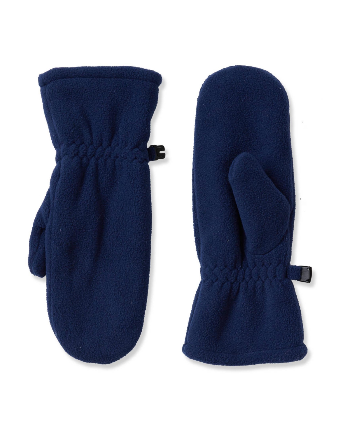 Lands' End Girls' Ez-Touch Brushed Fleece Mittens - Navy