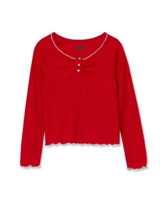Big Girls Long Sleeve Sleep Henley