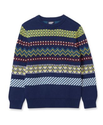 Boys' 4-20 Intarsia Holiday Crewneck Sweater