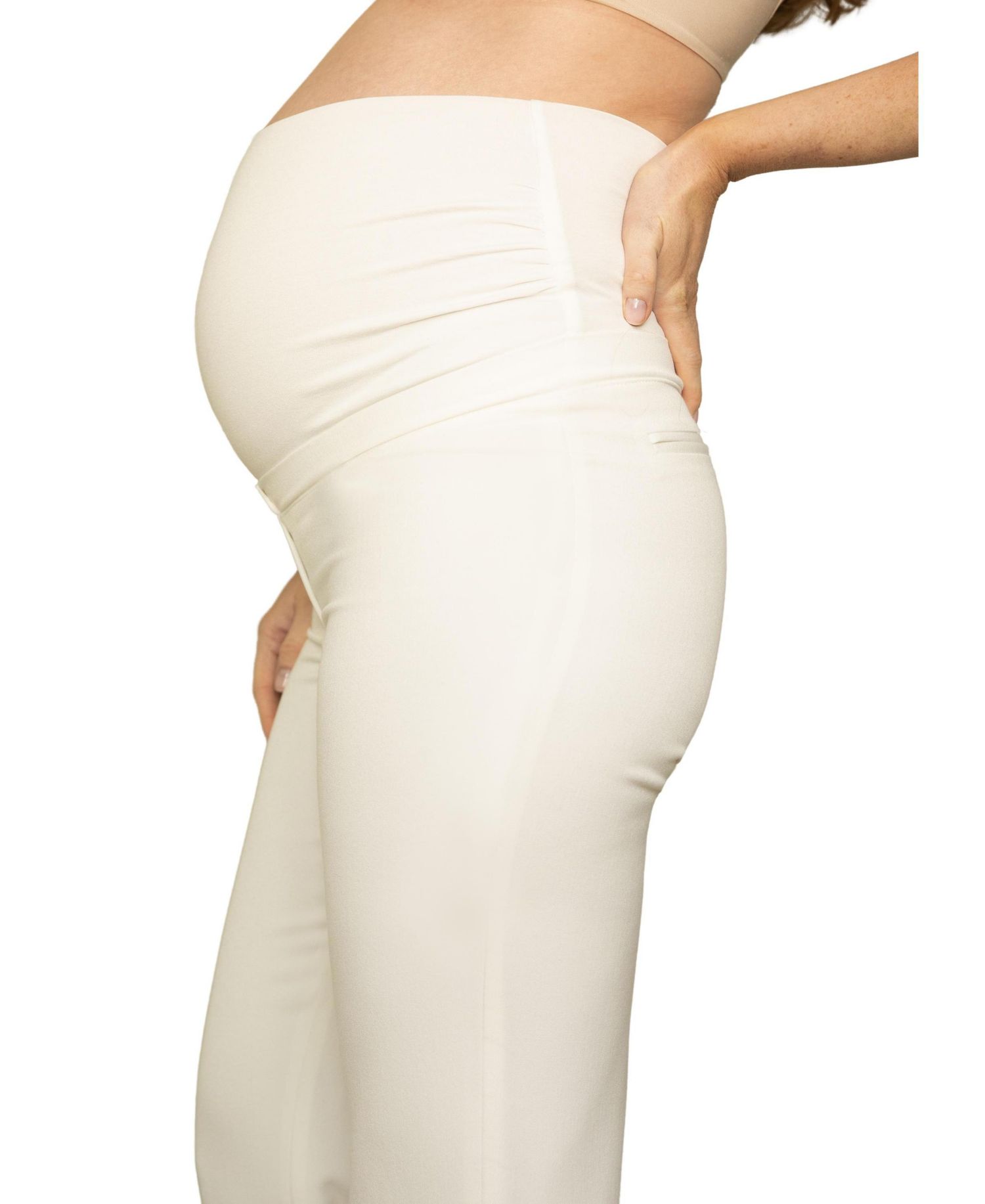 Maternity Remi Crepe-Twill High-Rise Straight-Leg Trousers