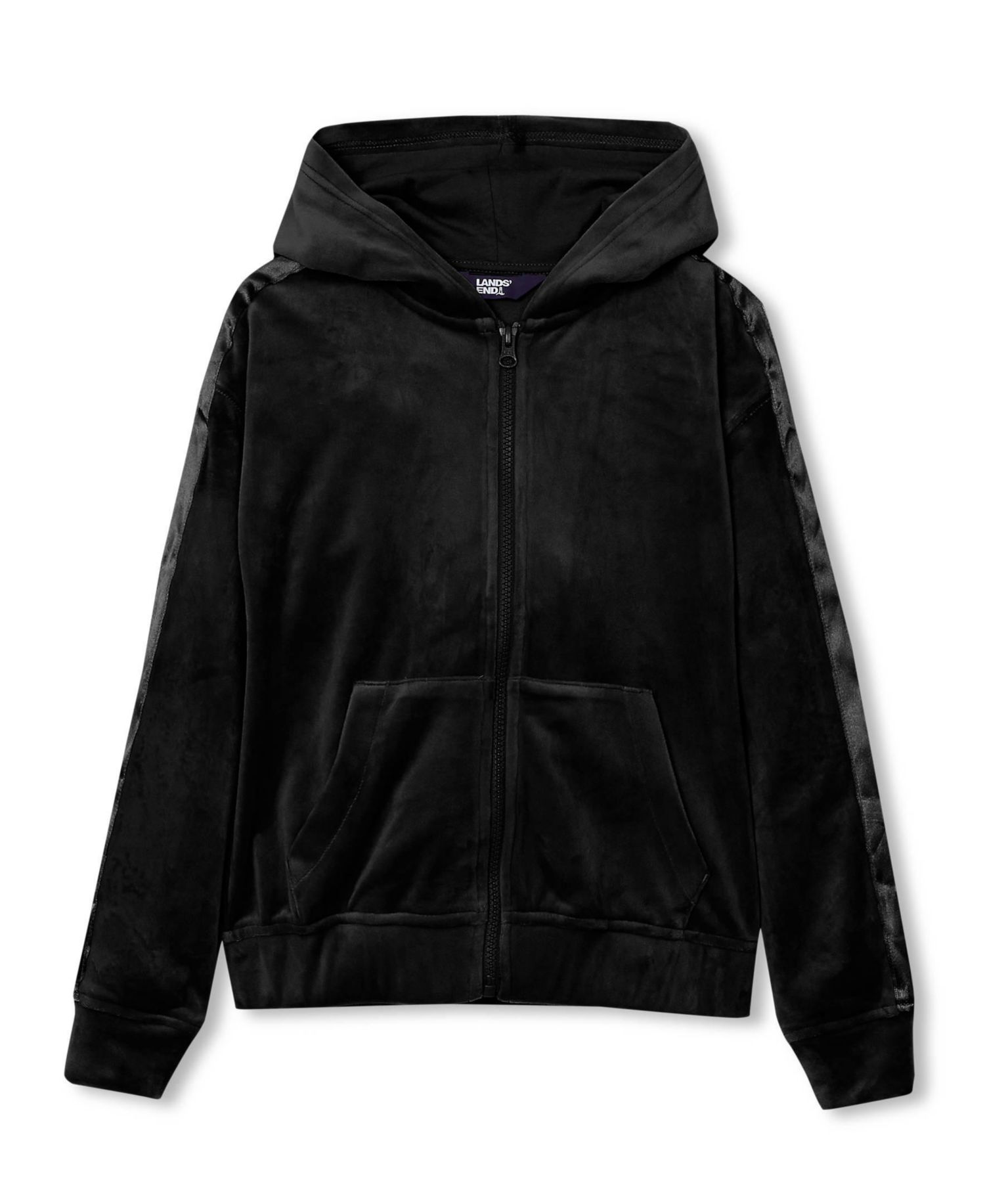 Girls' 4-16 Velour Full-Zip Hoodie