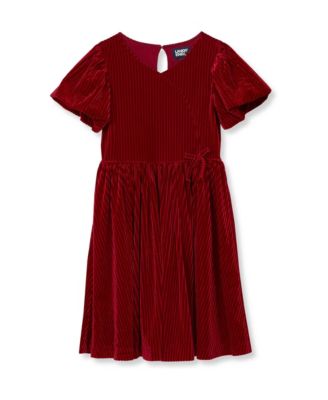 Girls' 4-16 Bubble-Sleeve Fit & Flare Dress