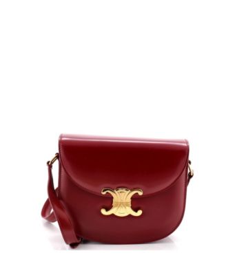 Triomphe Besace Clea Flap Bag Leather