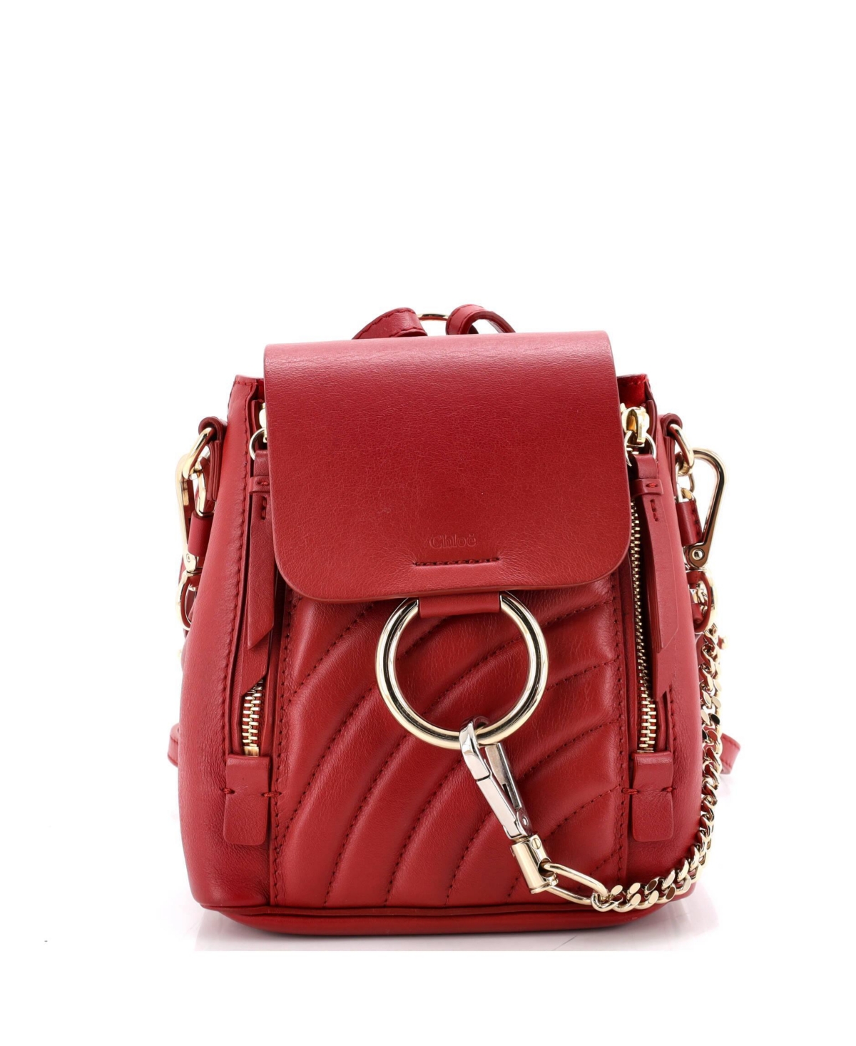 Pre-Owned Chloe Mini Faye Backpack Quilted Leather
