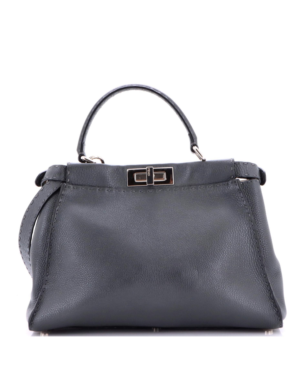 Pre-Owned Fendi Medium Selleria Peekaboo Bag Leather