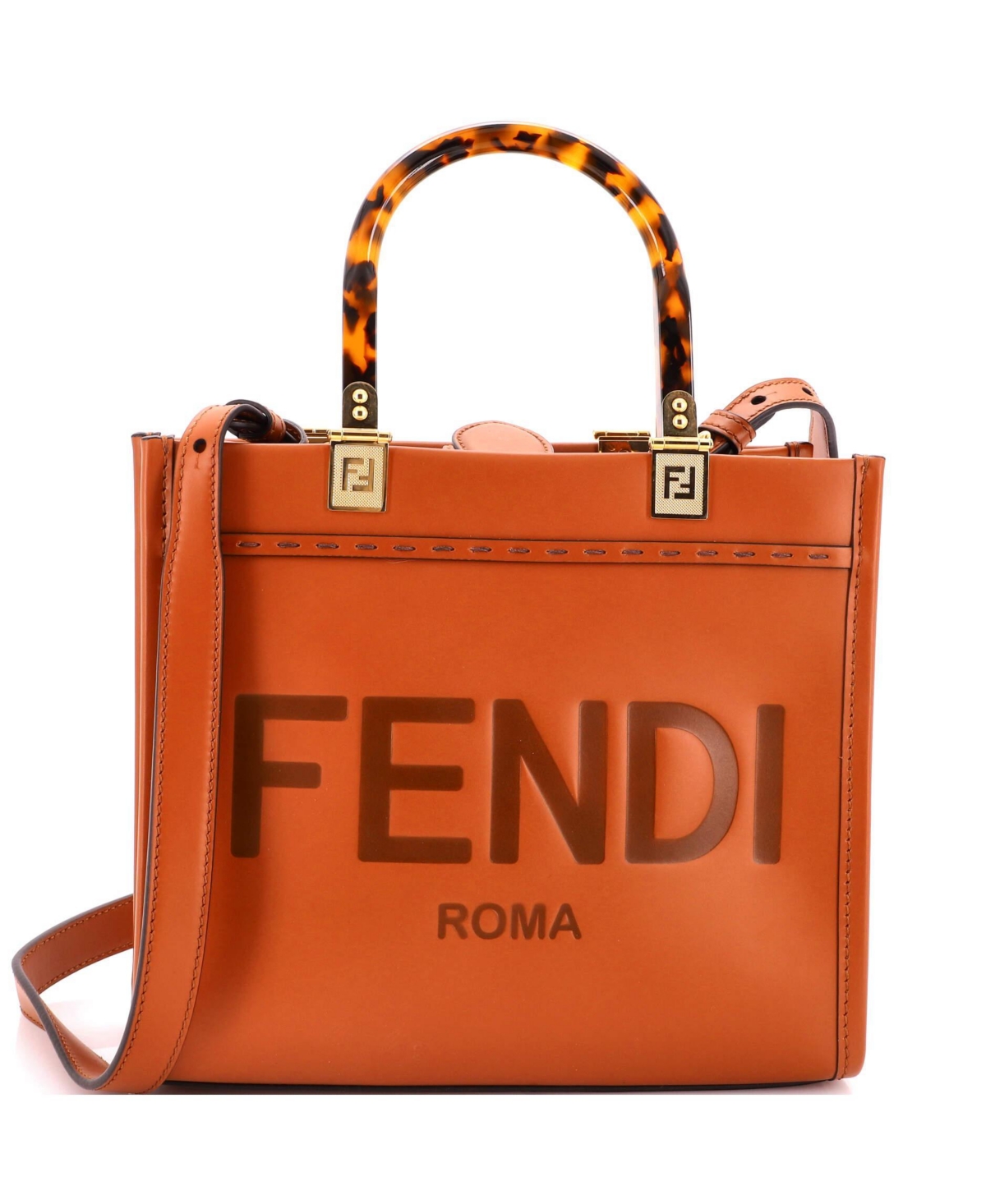 Pre-Owned Fendi Small Sunshine Shopper Tote Leather