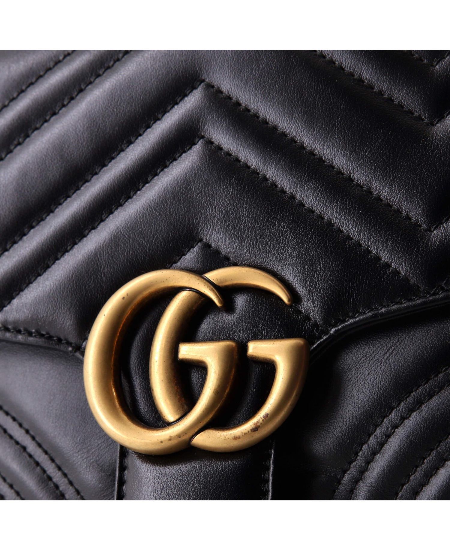 Small GG Marmont Top Handle Flap Bag Matelasse Leather