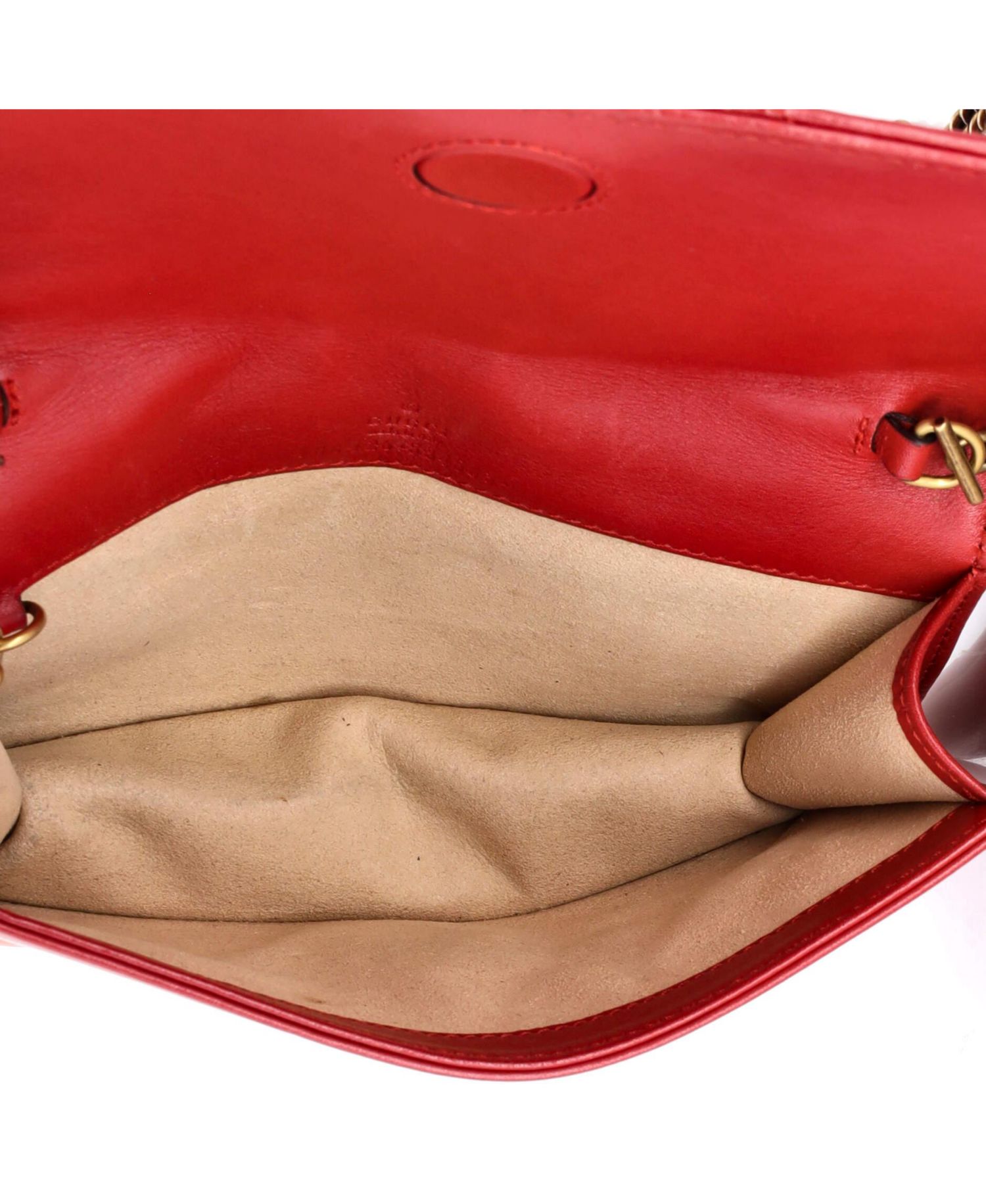 Mini GG Marmont Chain Flap Bag Matelasse Leather