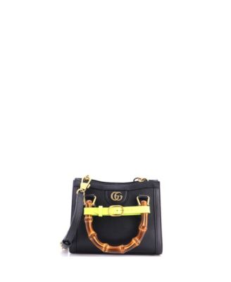 Mini Diana NM Bamboo Handle Tote Leather