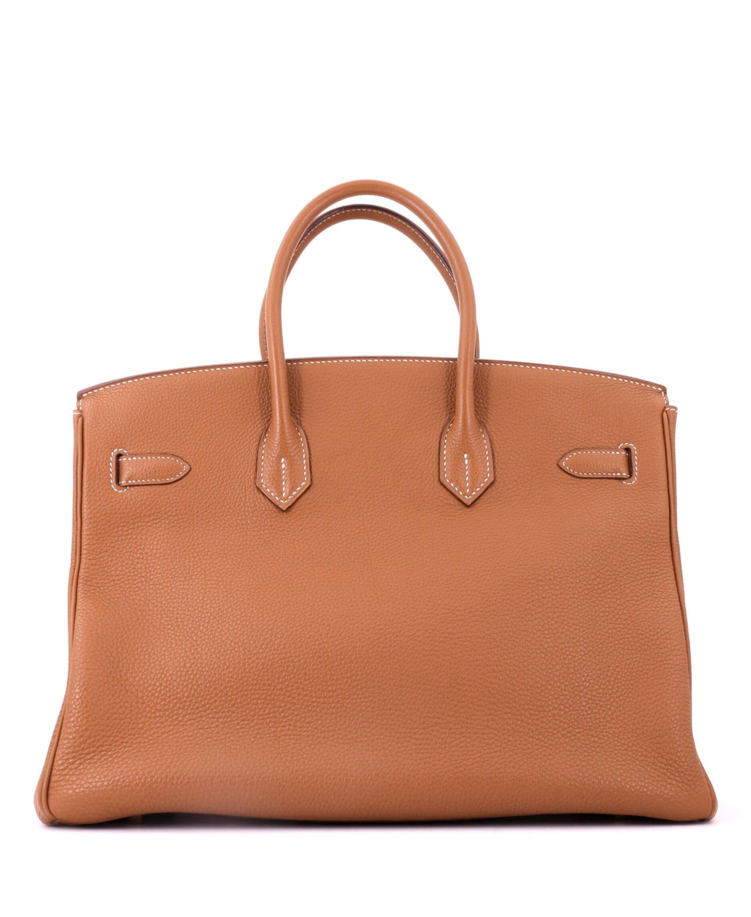 Pre-Owned Hermes Birkin 35 Handbag Brown Togo with Gold Hardware