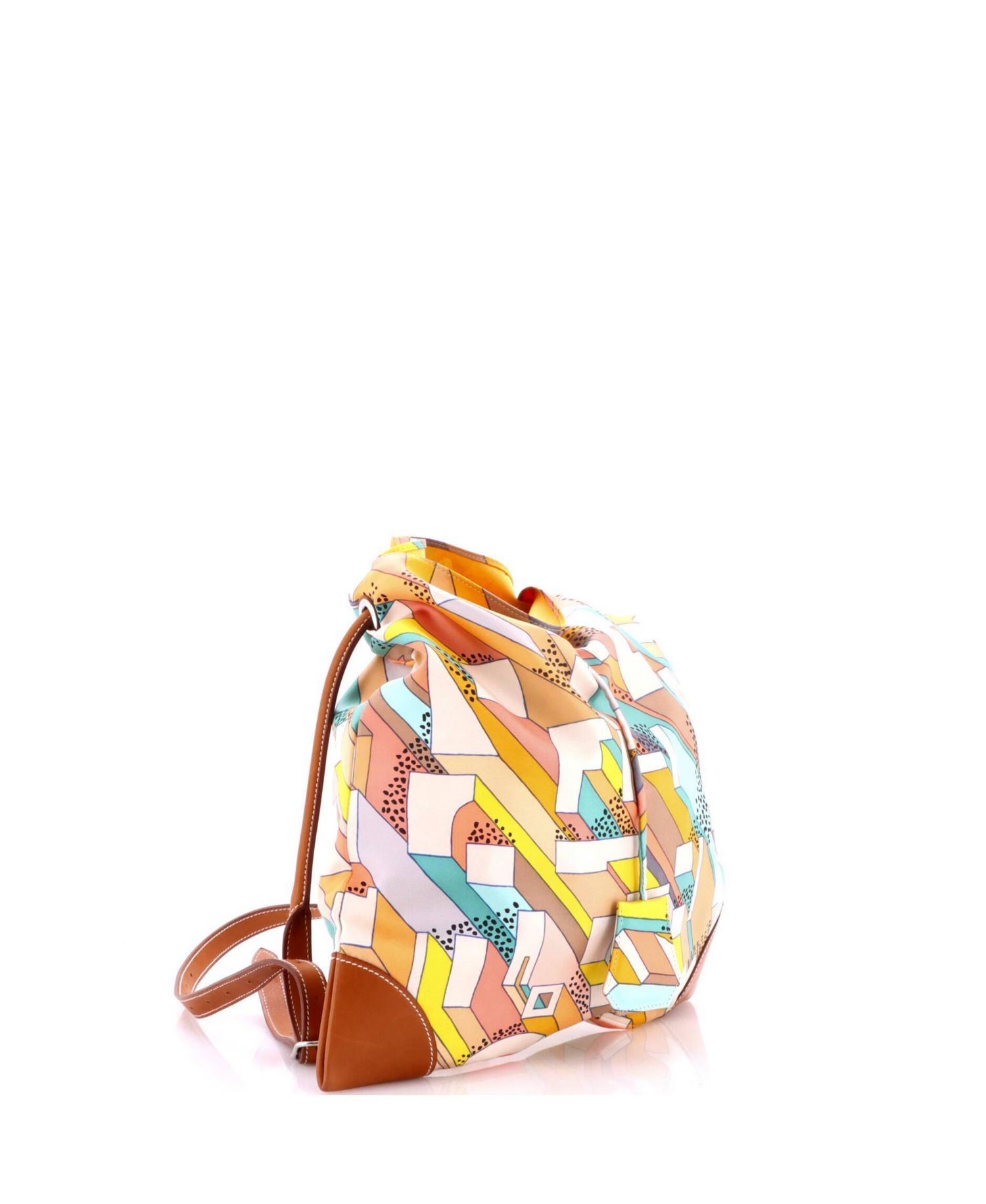 Pre-Owned Hermes PM Silky City Bag Printed Silk and Leather