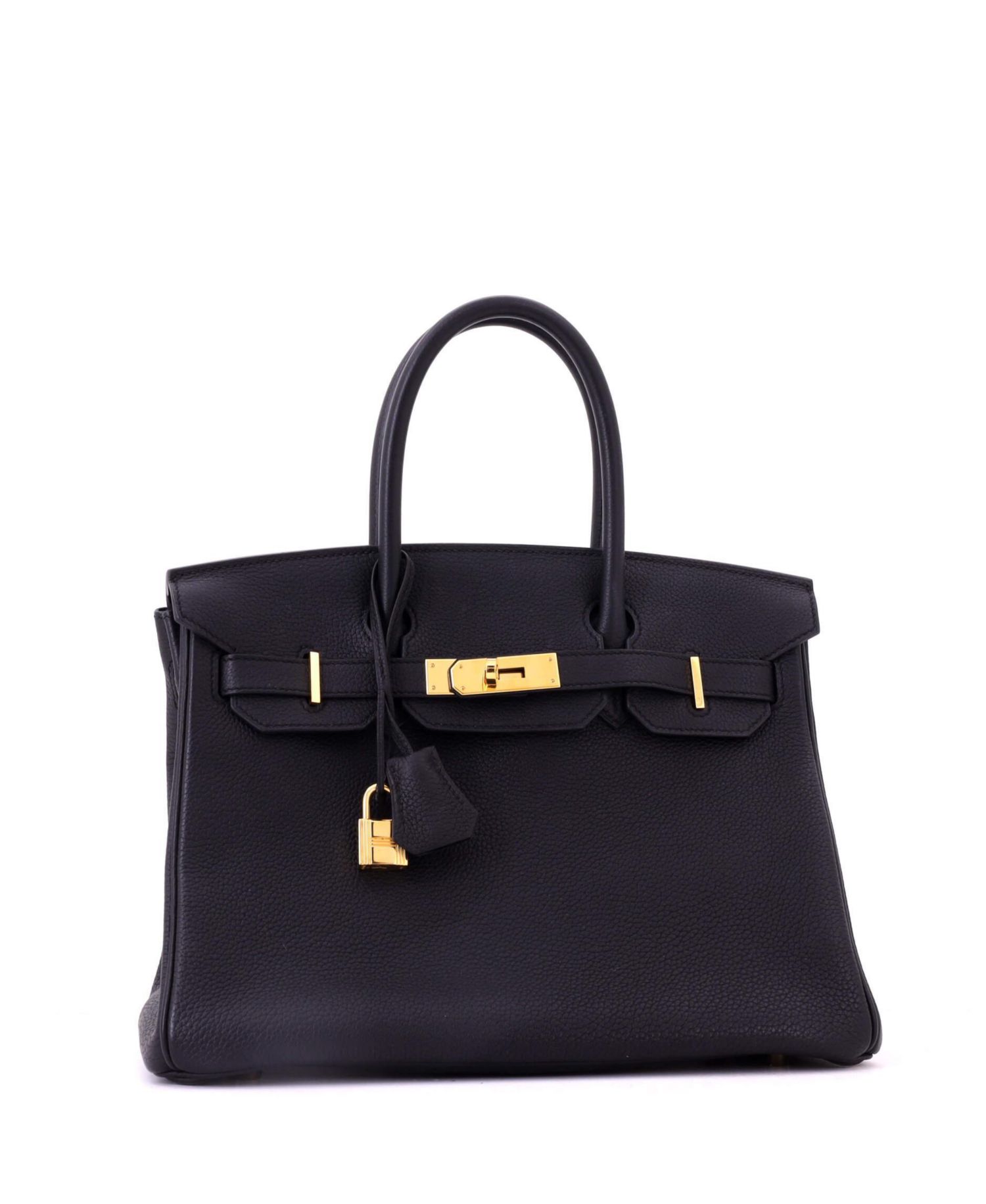 Pre-Owned Hermes Birkin 30 Handbag Black Togo with Gold Hardware