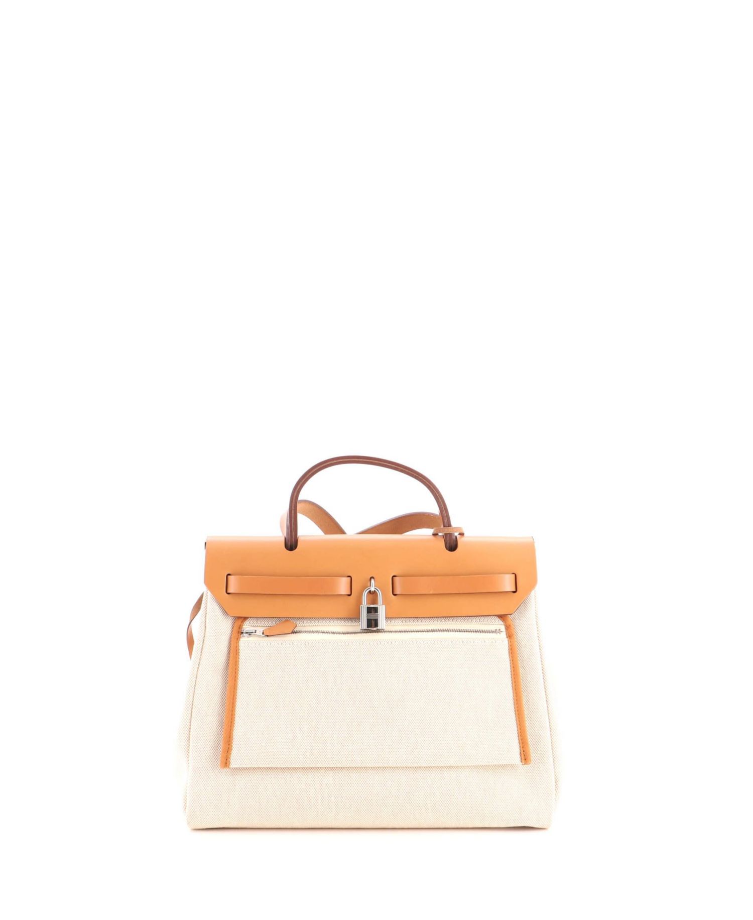 Pre-Owned Hermes 31 Herbag Zip Pegase Pop Toile and Leather