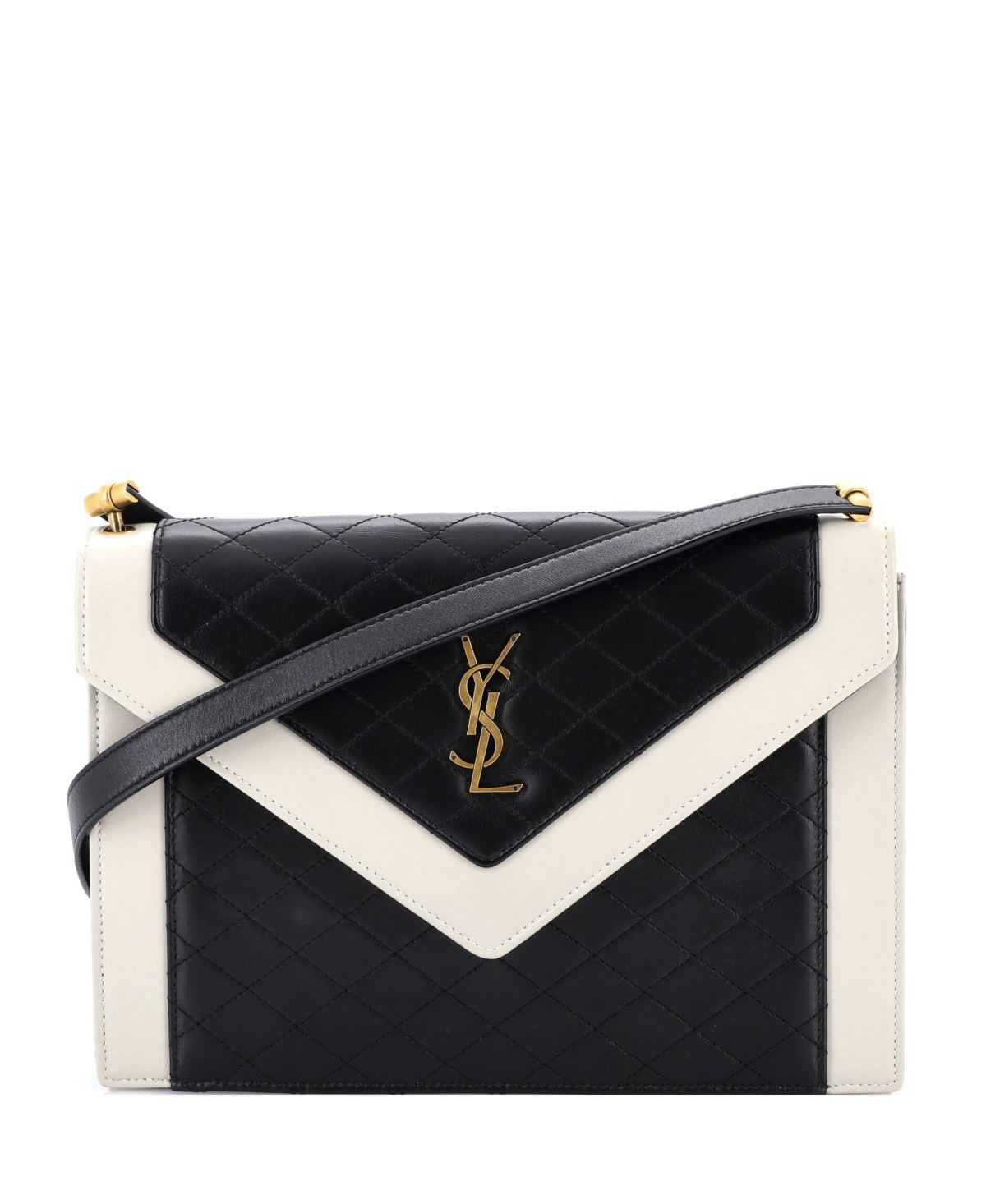 Pre-Owned Saint Laurent Gaby Envelope Satchel Quilted Leather - Black
