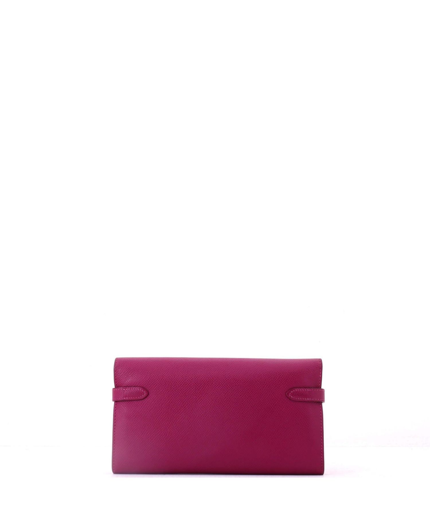 Long Kelly Epsom Leather Wallet, 8"W x 4.5"H x 1"D