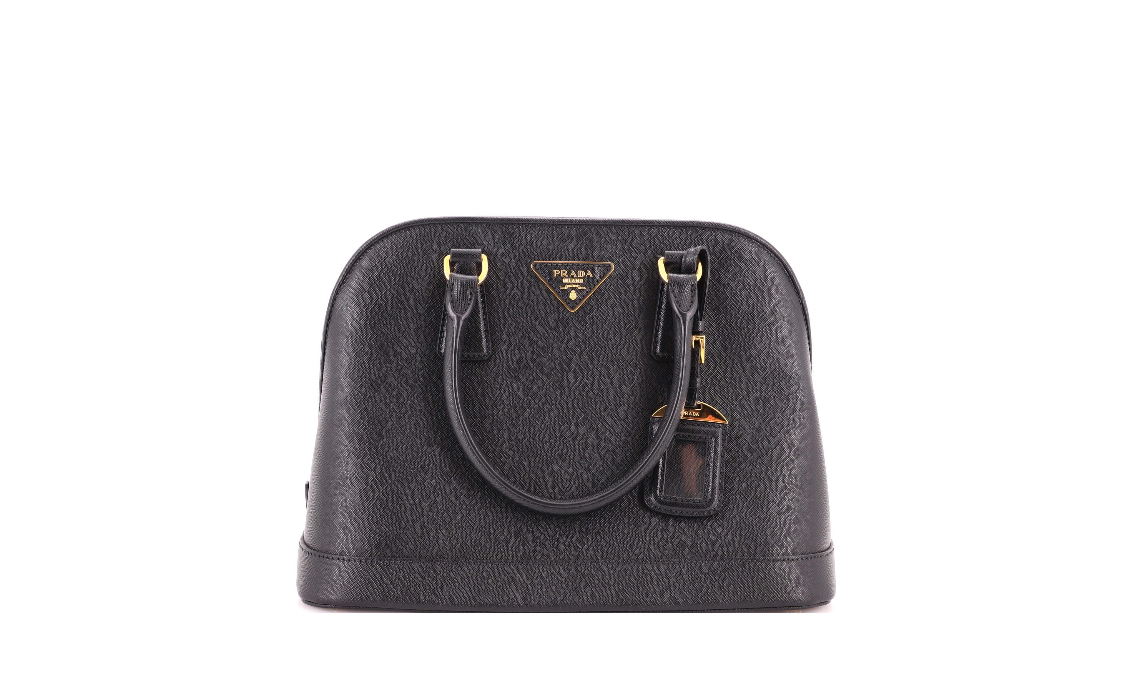 Pre-Owned Prada Medium Open Promenade Bag Saffiano Leather