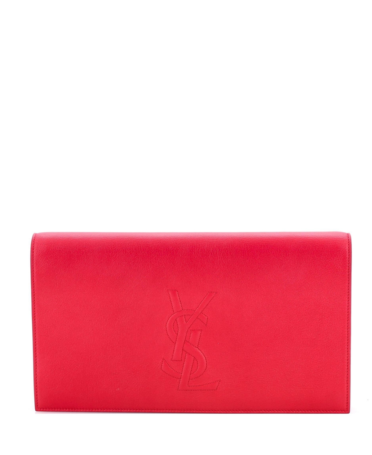 Pre-Owned Saint Laurent Large Belle de Jour Clutch Leather - Pink