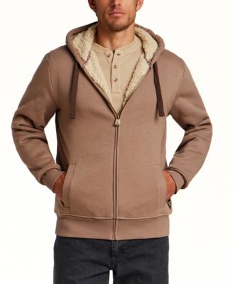 Men's Full-Zip Sherpa-Lined Fleece Hoodie