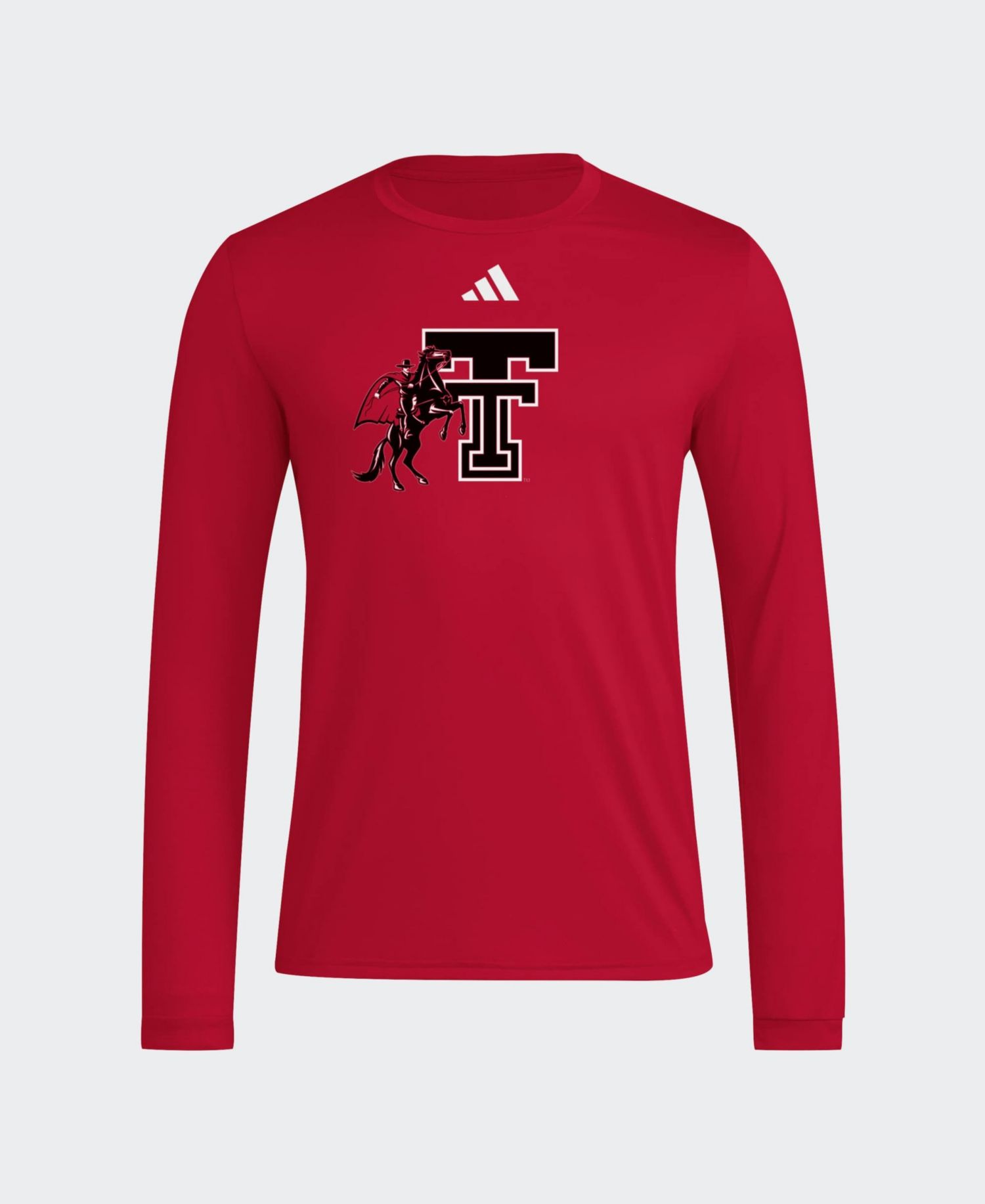 Men's Red Texas Tech Red Raiders Primary Locker Logo Pre-Game Long Sleeve T-Shirt