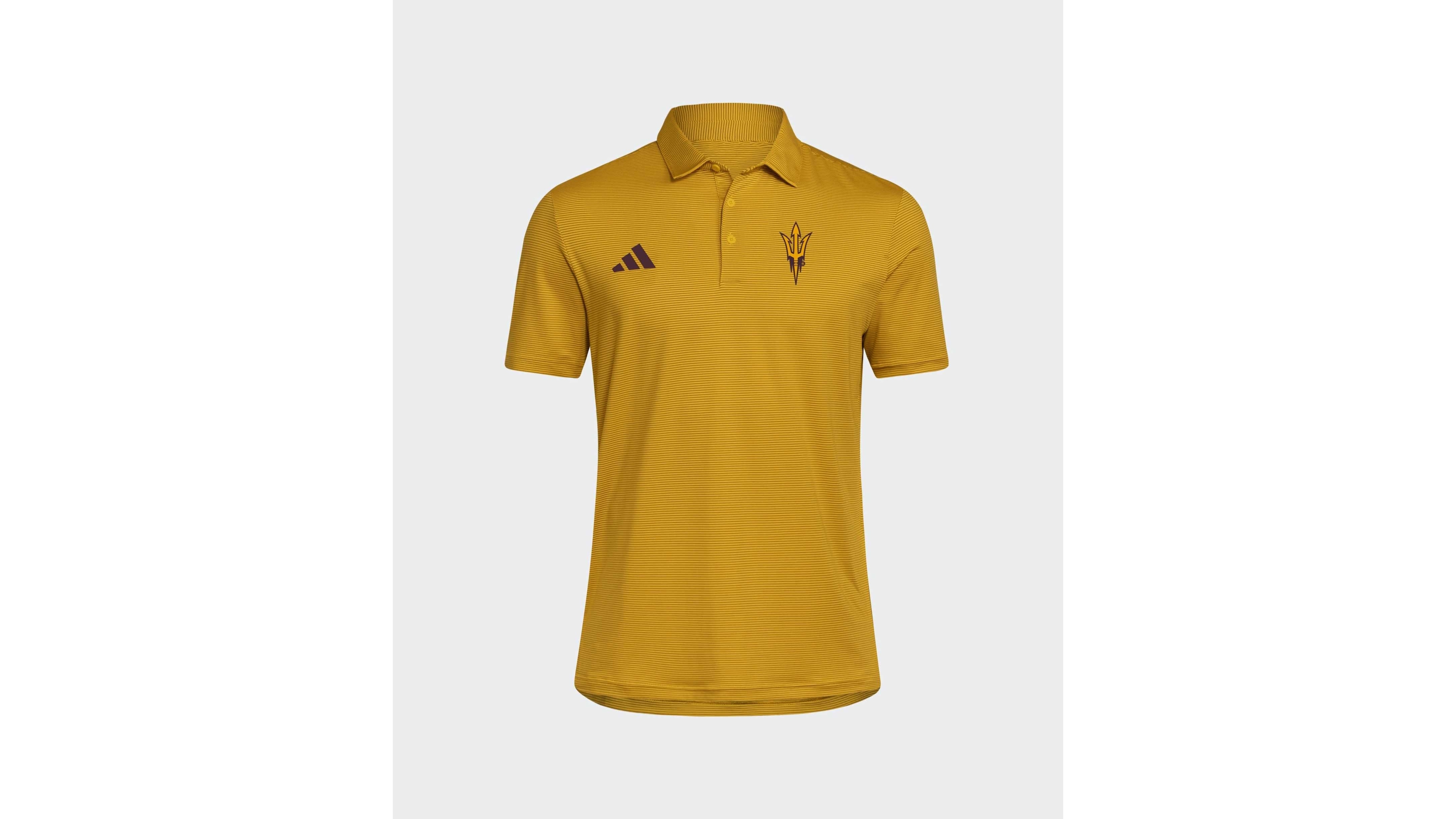 adidas Men's Arizona State Sun Devils Ultimate365 Striped Polo Shirt