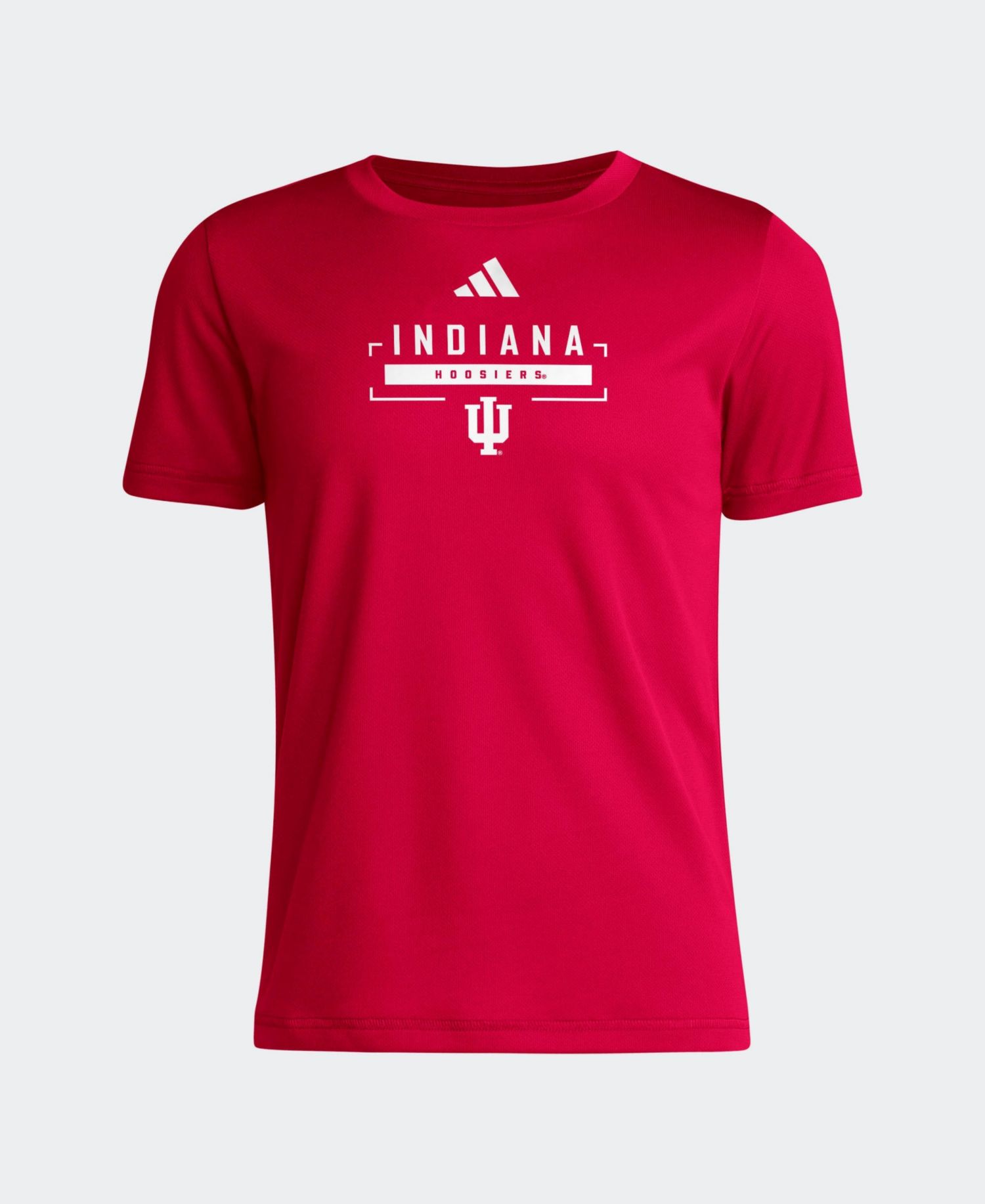 Big Boys and Girls Crimson Indiana Hoosiers AEROREADY Pre-Game T-Shirt
