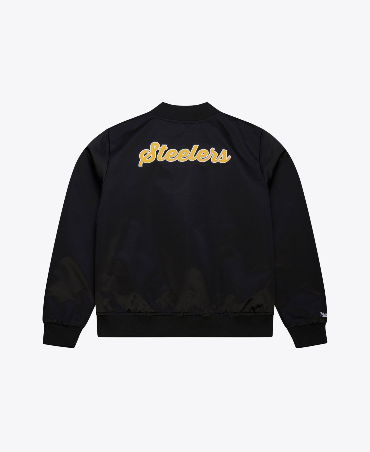 Women's Black Pittsburgh Steelers Full-Snap Satin Jacket