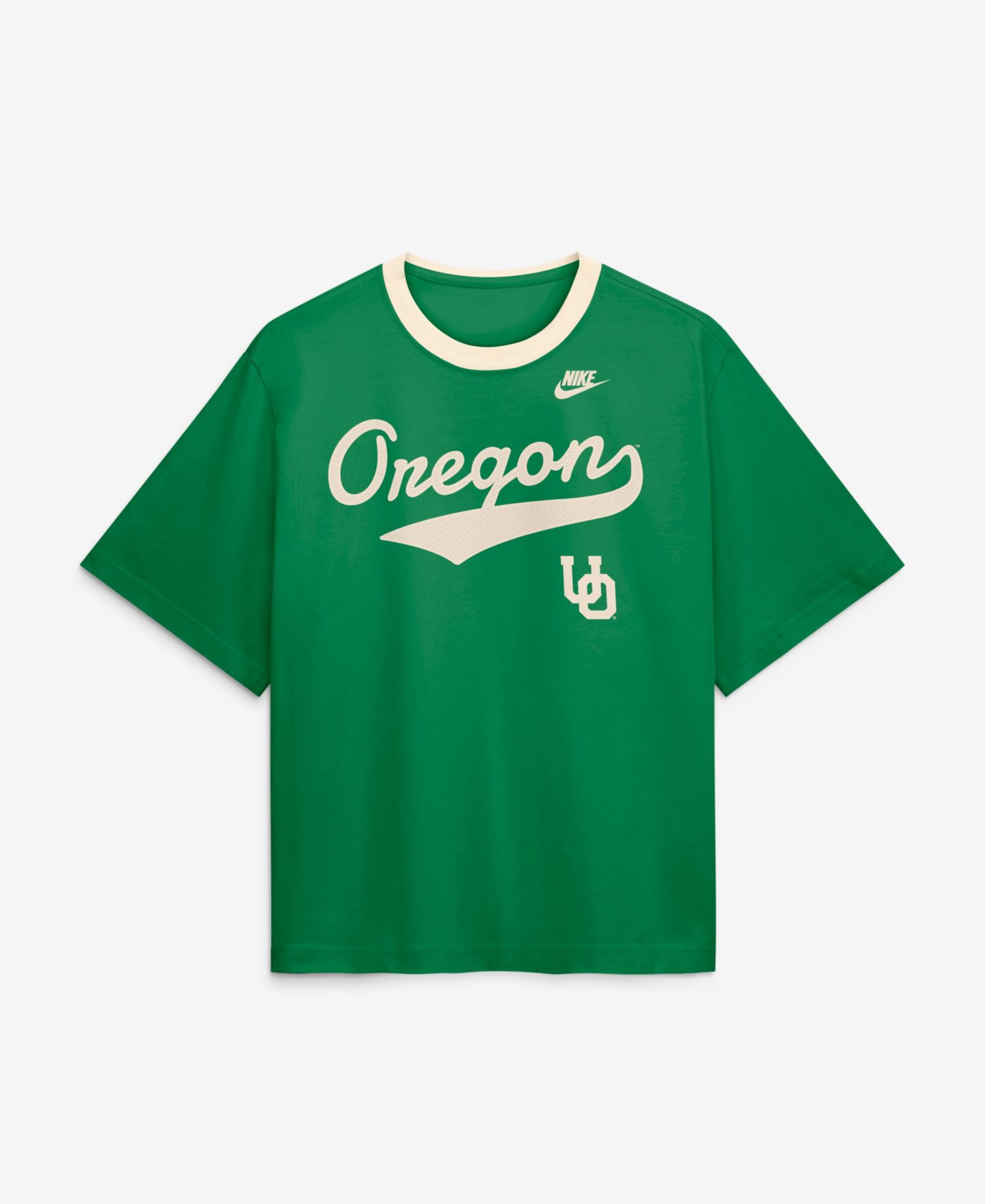 Women's Green Oregon Ducks Legacy Fight Song Boxy T-Shirt