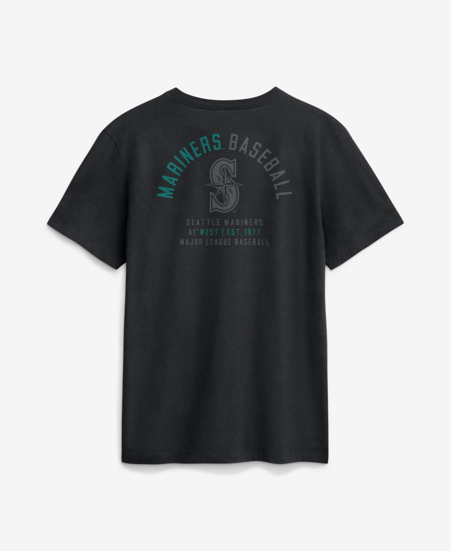 Men's Black Seattle Mariners Split Logo T-Shirt