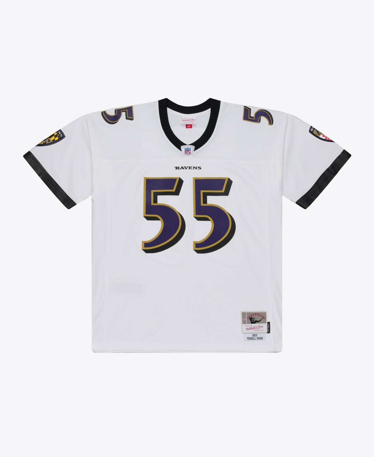 Mitchell & Ness Men's Baltimore Ravens Terrell Suggs Legacy Throwback Replica Player Jersey - White