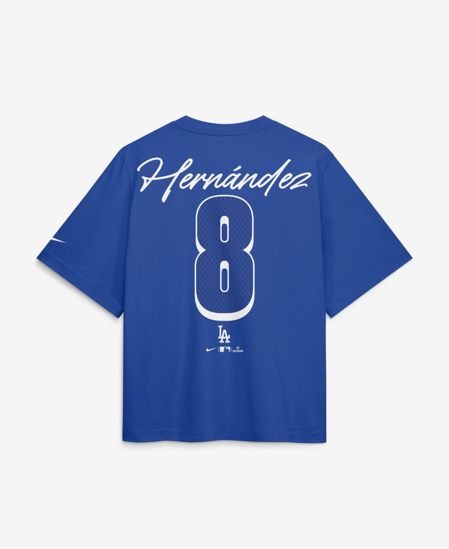 Women's Enrique Hernández Royal Los Angeles Dodgers Premium Essentials Boxy Name & Number T-Shirt