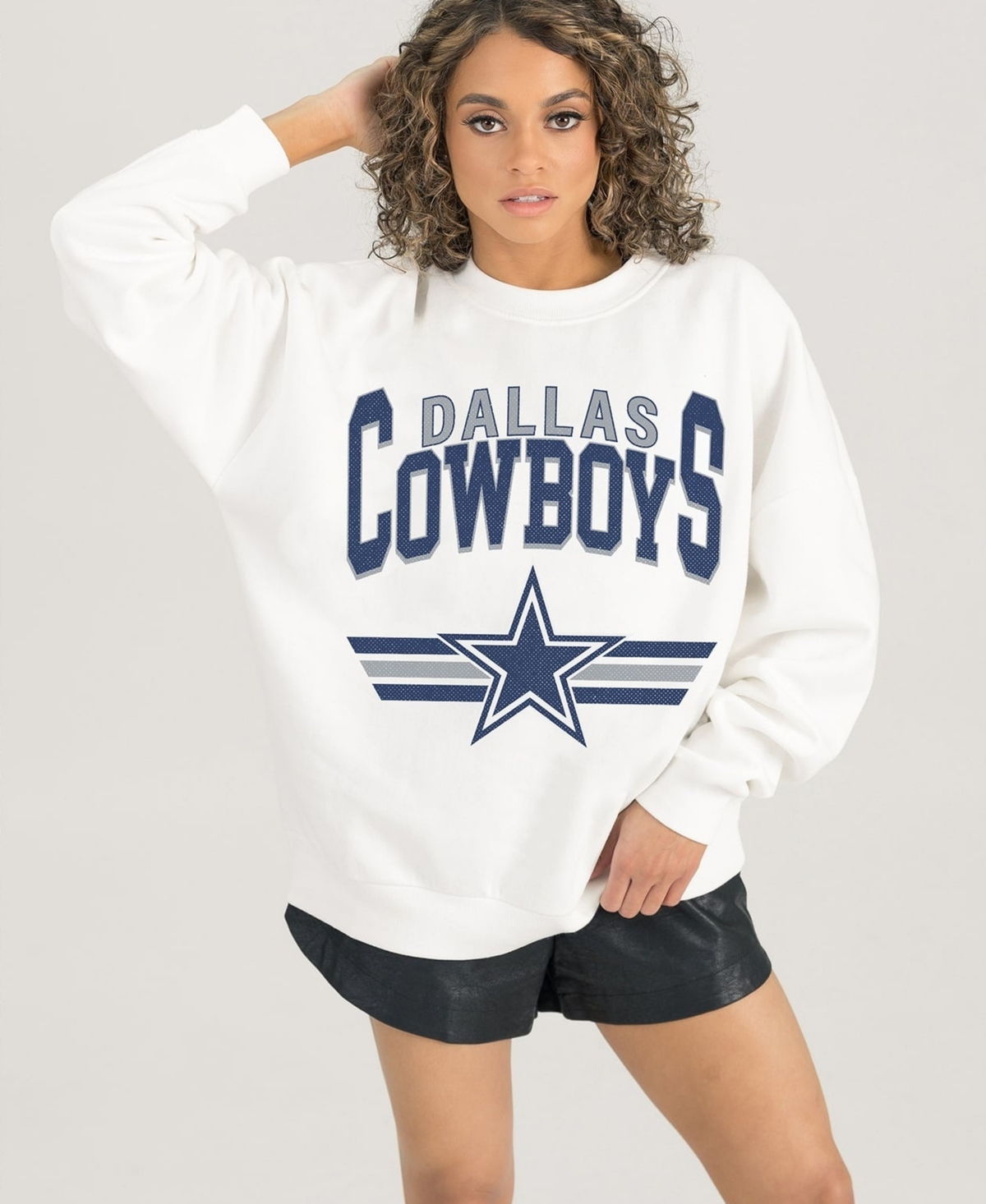 Gameday Couture Women's Dallas Cowboys Swift Strike Dropped-Shoulder Oversized Pullover Sweatshirt