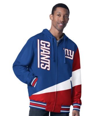 Men's Royal/Charcoal New York Giants Dual Threat Reversable Full-Zip Hooded Jacket