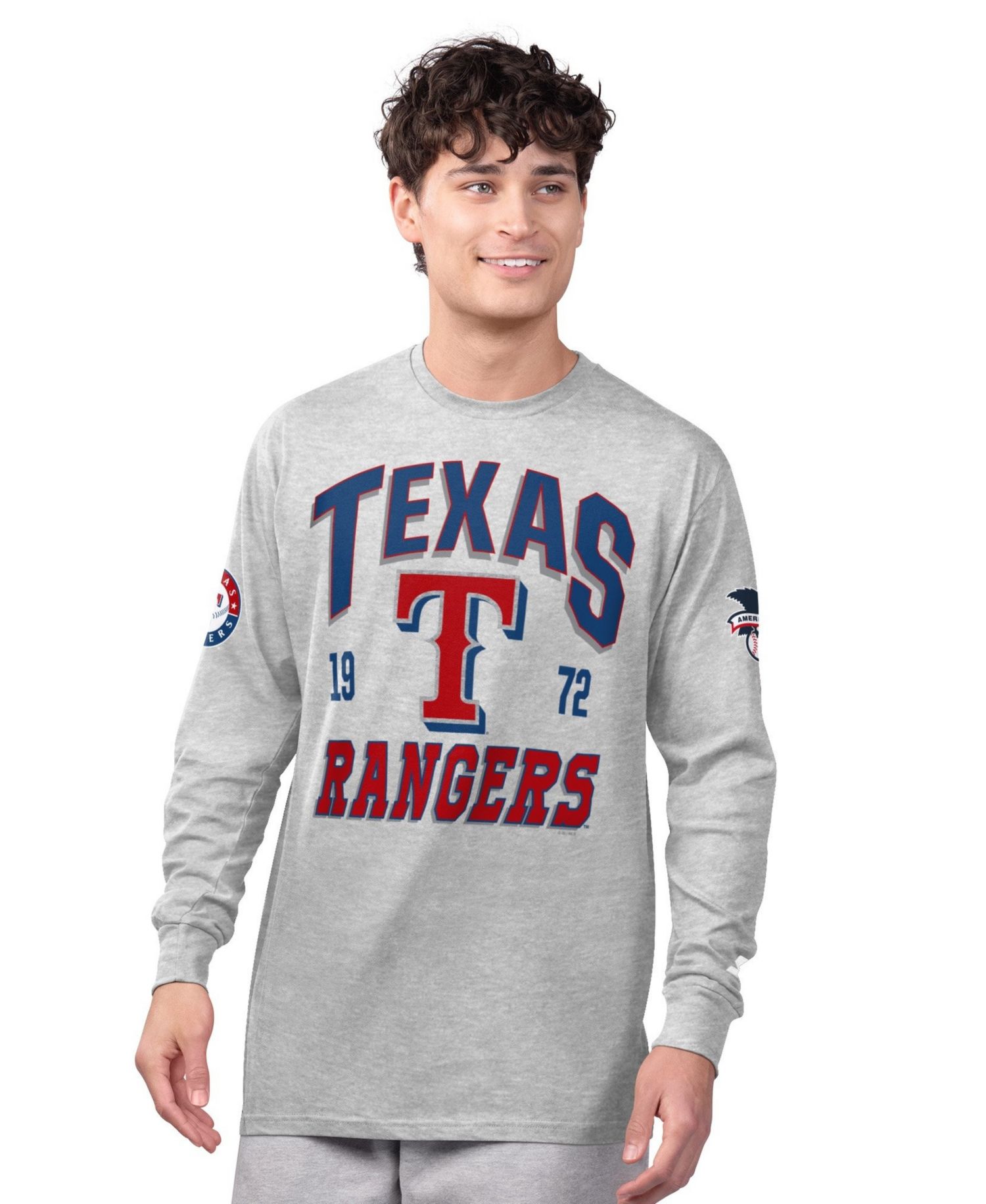 Men's Heather Gray/Royal Texas Rangers Two-Pack Long Sleeve Short Sleeve T-Shirt Set