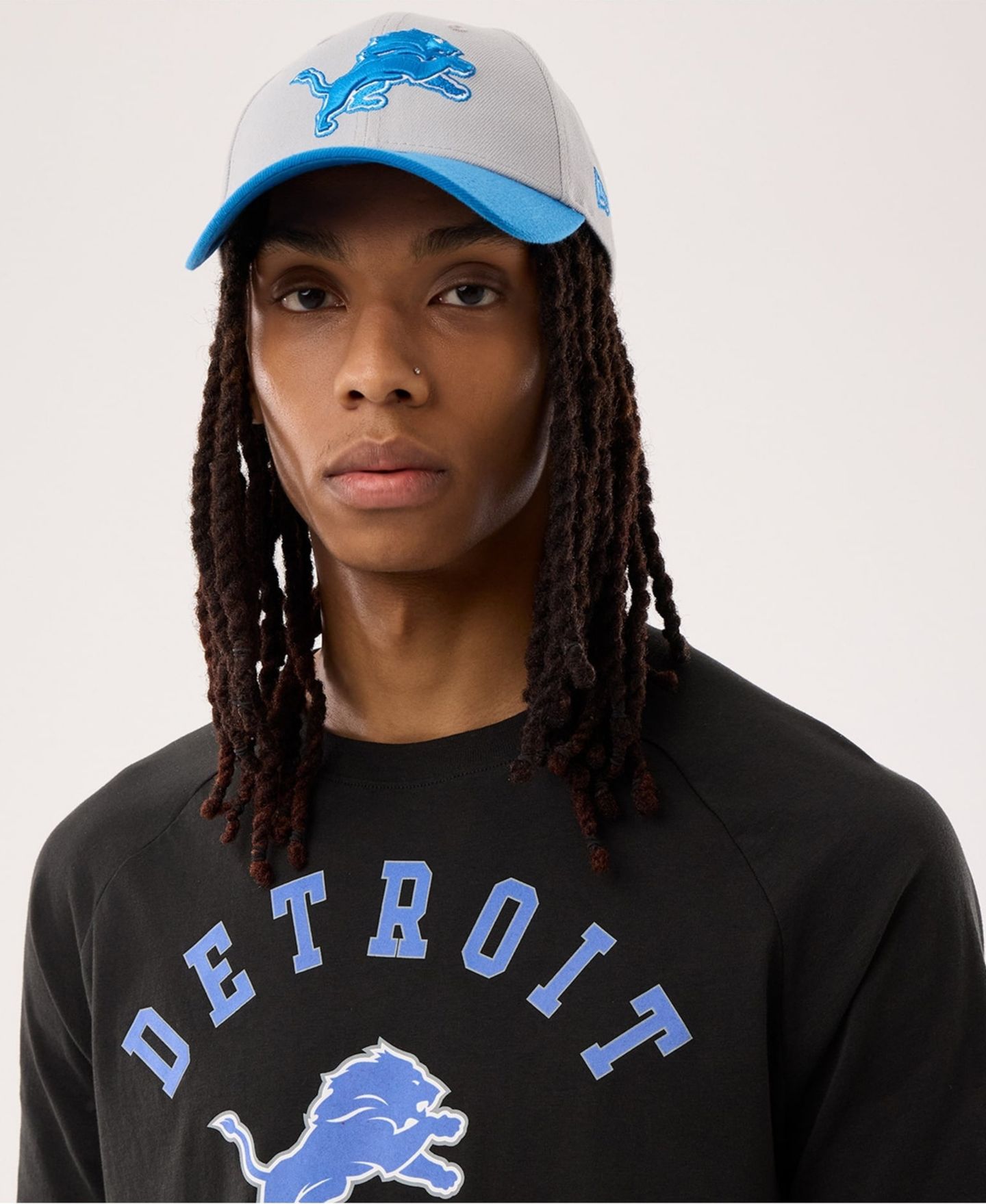 Мужская футболка New Era Black Detroit Lions Functional Fandom — фото 3