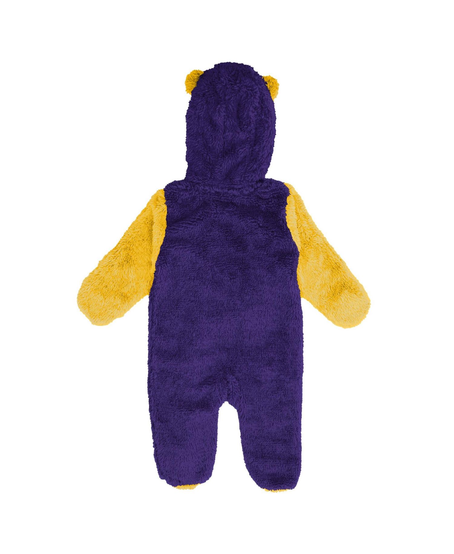 Baby Boys and Girls Purple Minnesota Vikings Teddy Fleece Bunting Full-Zip Sleeper