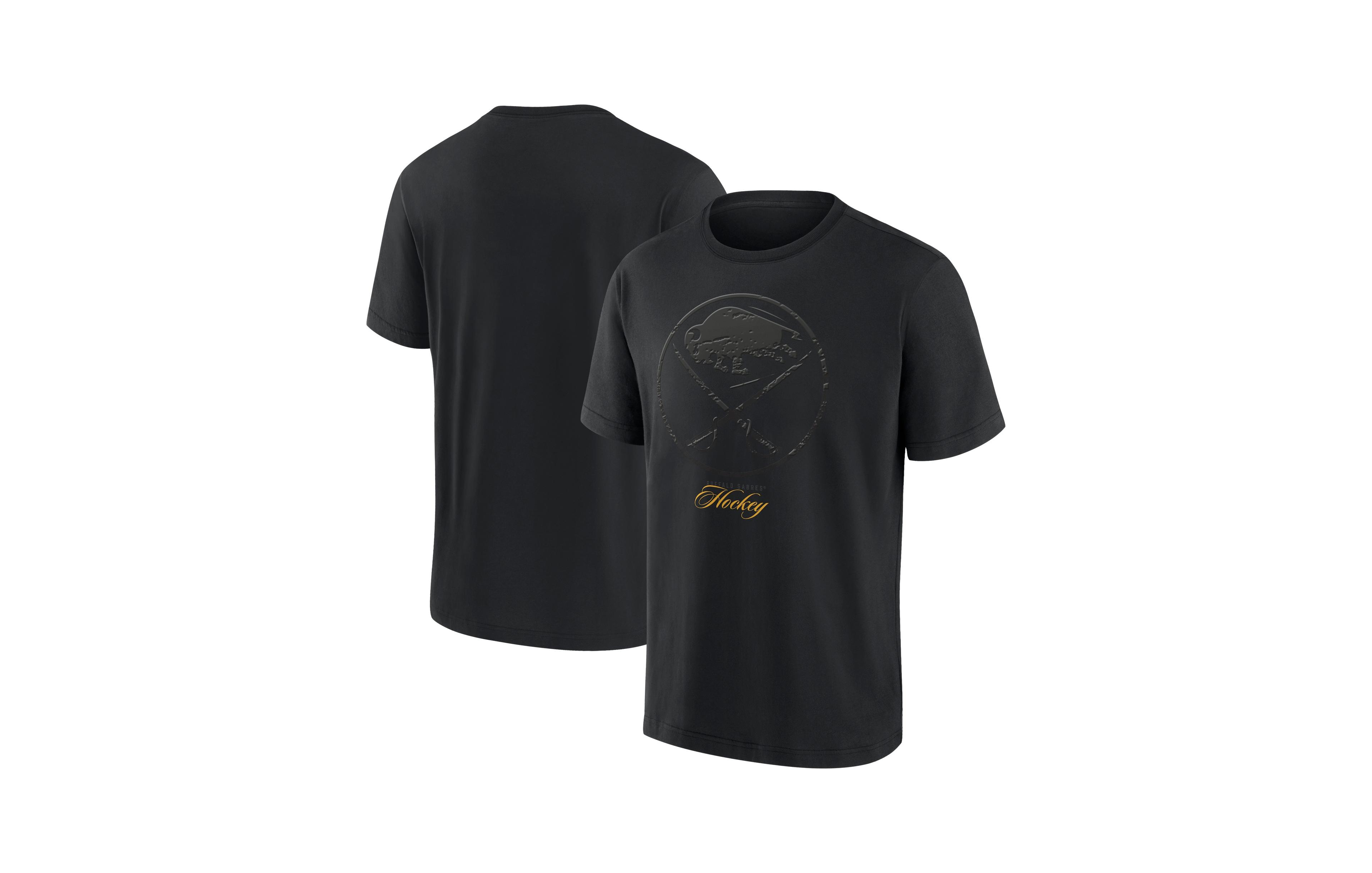 Fanatics Men's Buffalo Sabres Blackout Heavyweight Short-Sleeve Classic-Fit T-Shirt