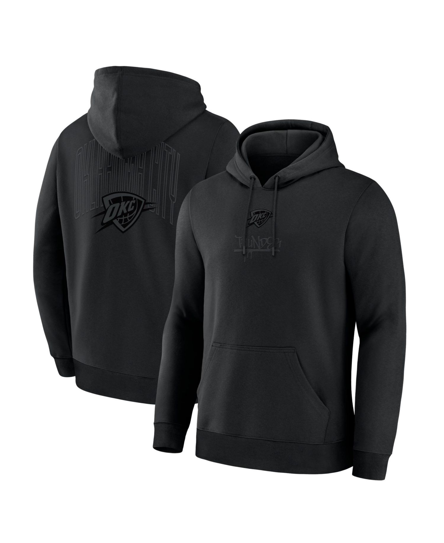 Men's Oklahoma City Thunder Black Out Hoodie