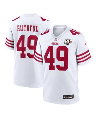 Men's The Faithful White San Francisco 49ers 80th Anniversary Game Jersey