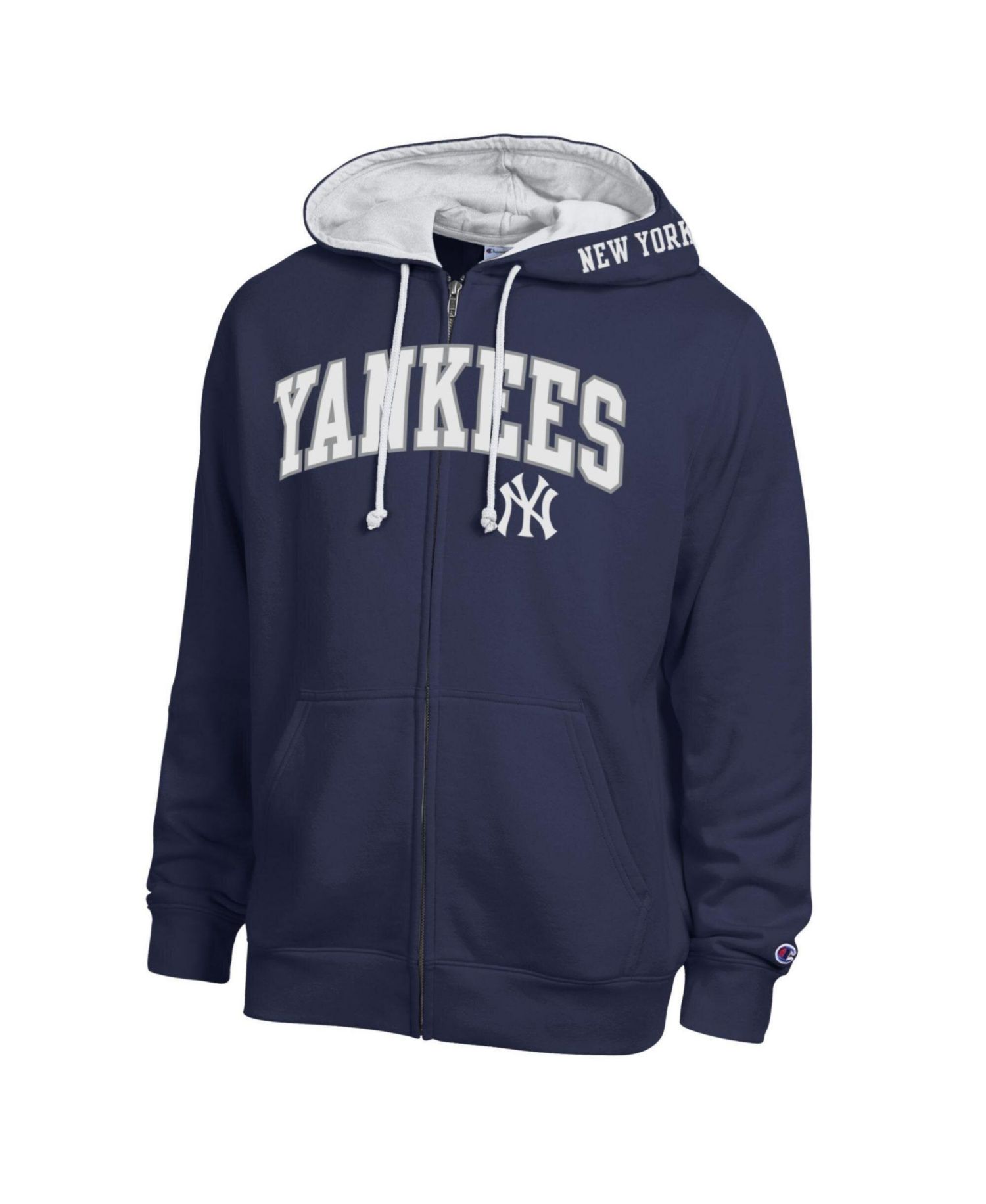 Men's Navy New York Yankees Fleece Full-Zip Hoodie