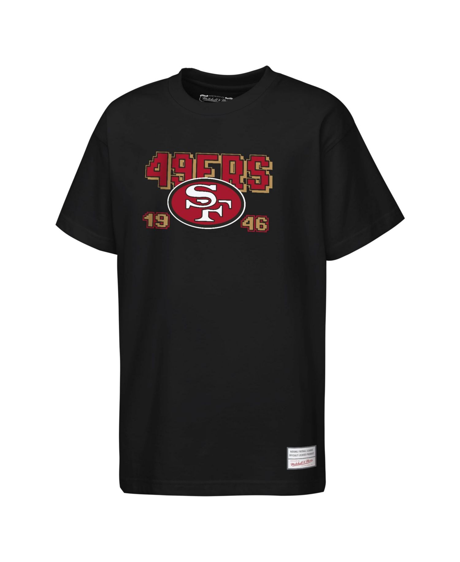 Big Boys and Girls Black San Francisco 49ers Retro Arcade T-Shirt