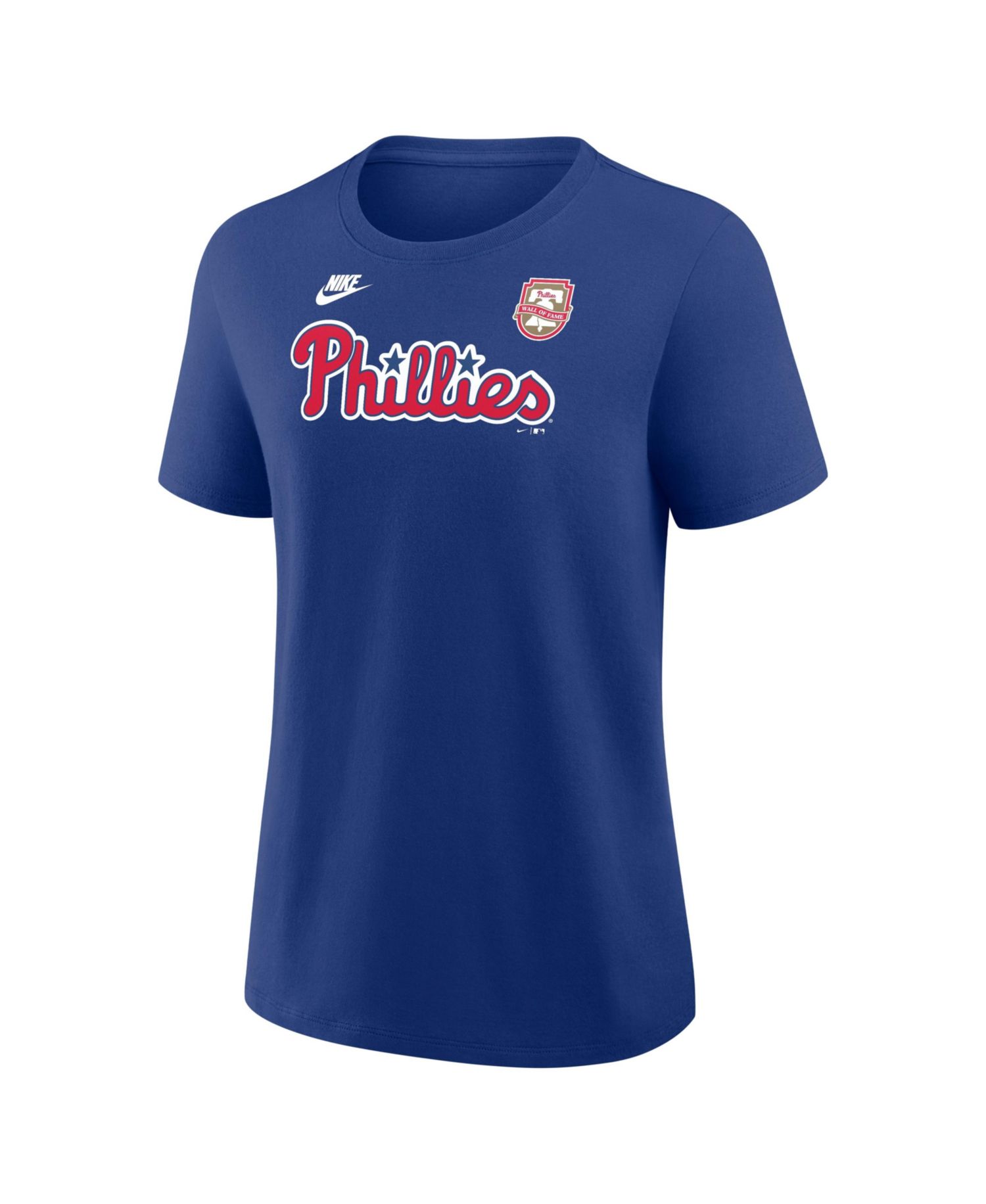 Women's Chase Utley Royal Philadelphia Phillies Wall of Fame Name & Number T-Shirt