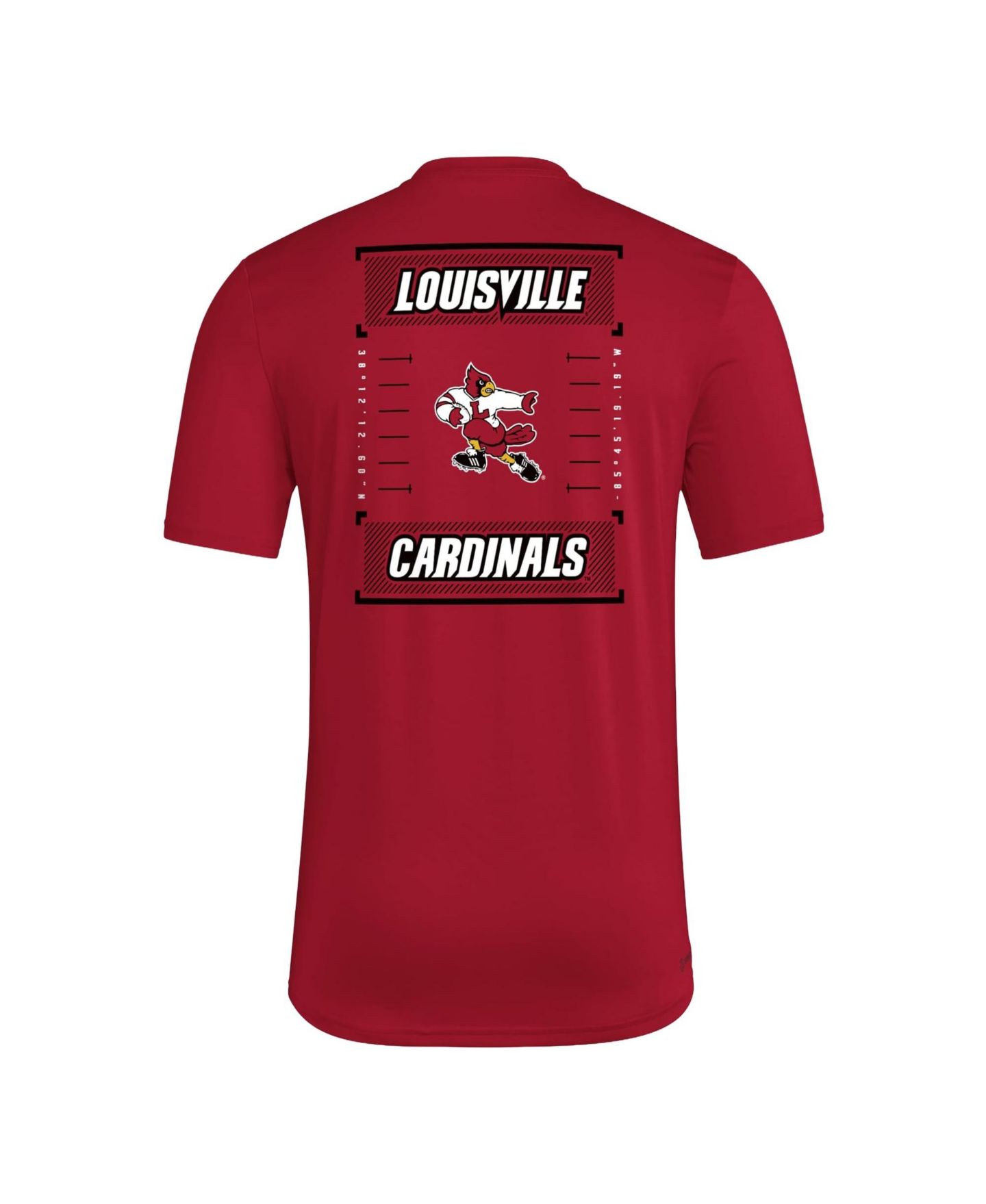 Мужская футболка adidas Red Louisville Cardinals Locker Football Icon Aeroready Pre-Game — фото 3