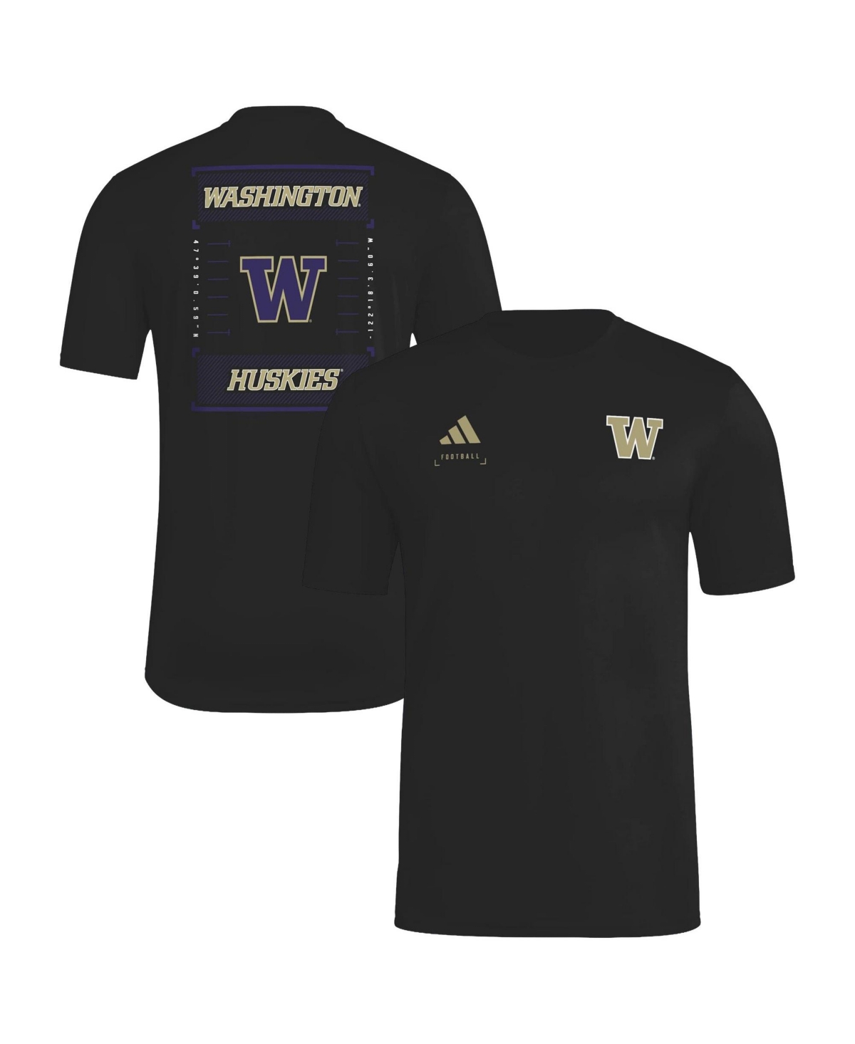 adidas Men's Washington Huskies Locker Football Icon Screen-Print Regular-Fit T-Shirt