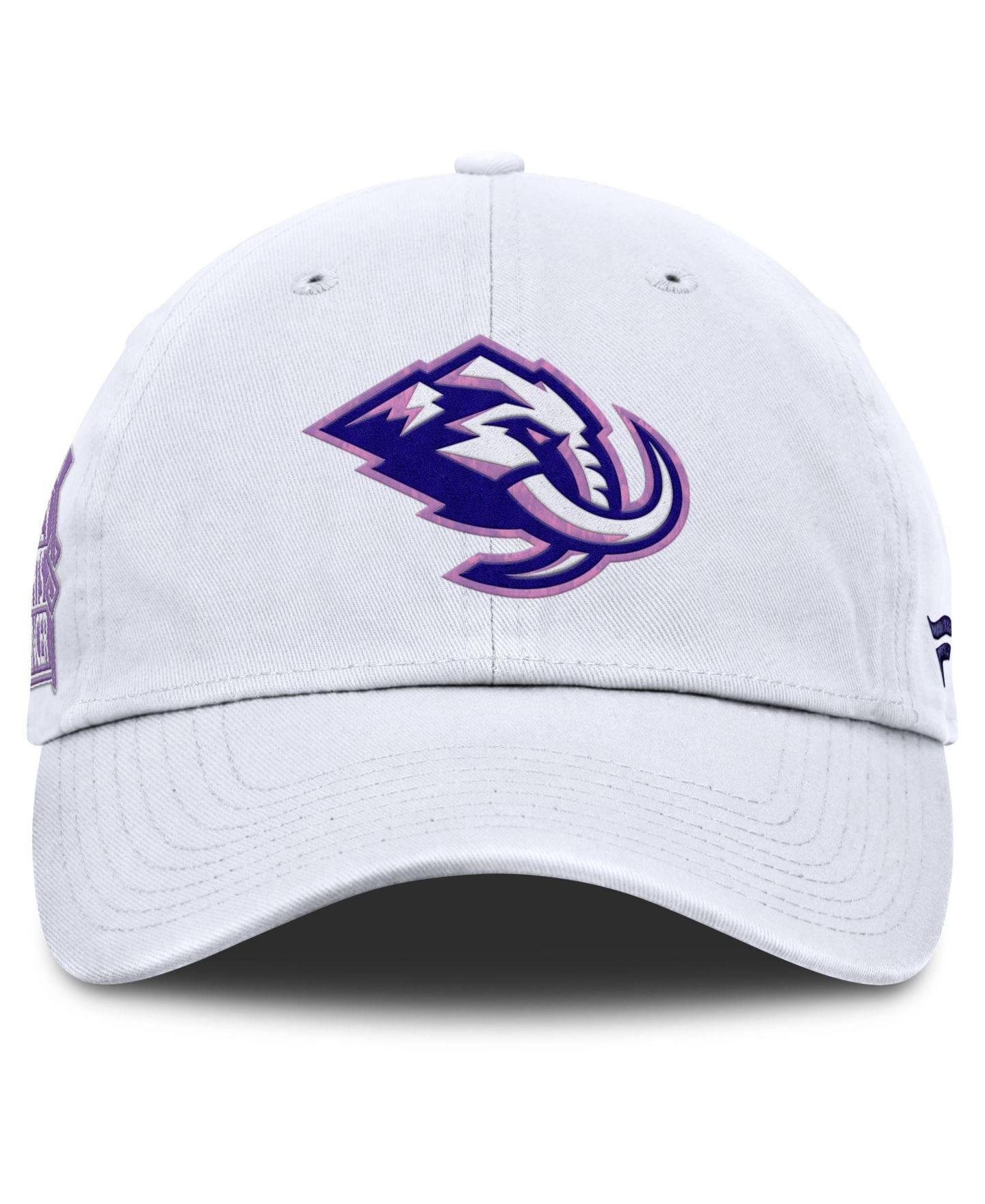 Мужская кепка Fanatics White Utah Mammoth Authentic Pro Hockey Fights Cancer Adjustable Hat — фото 2