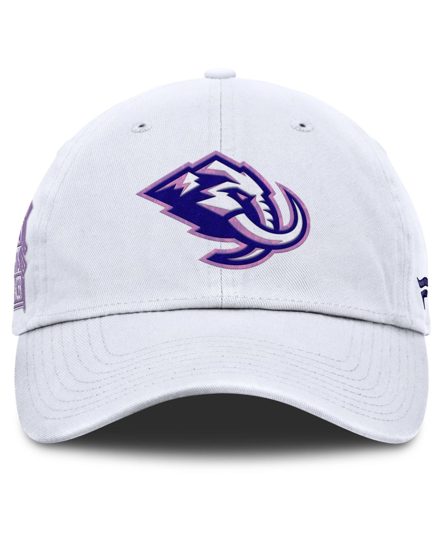 Men's Fanatics White Utah Mammoth Authentic Pro Hockey Fights Cancer Adjustable Hat