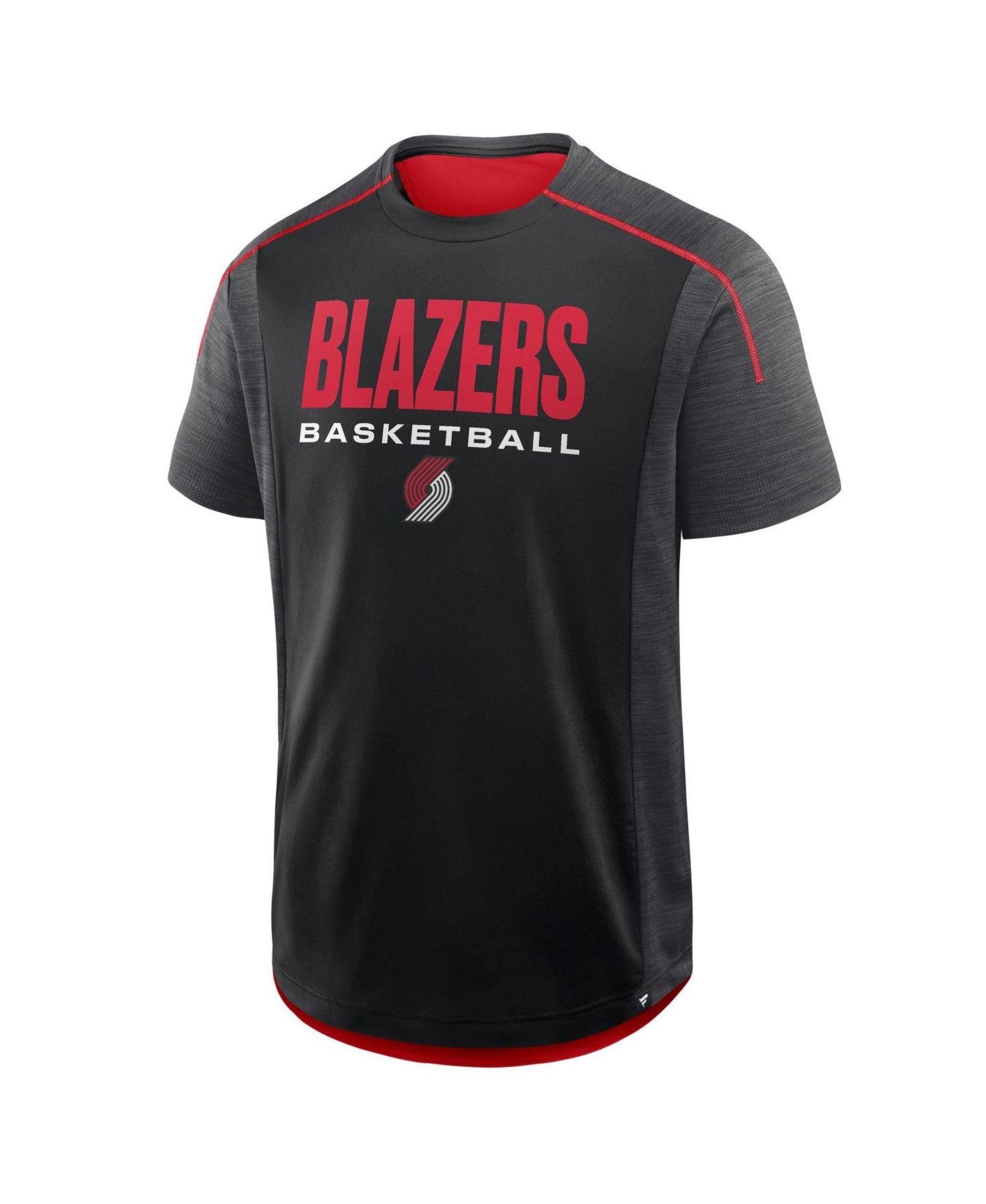 Мужские футболки Fanatics Black Portland Trail Blazers Inbound Pass Play Practice — фото 2